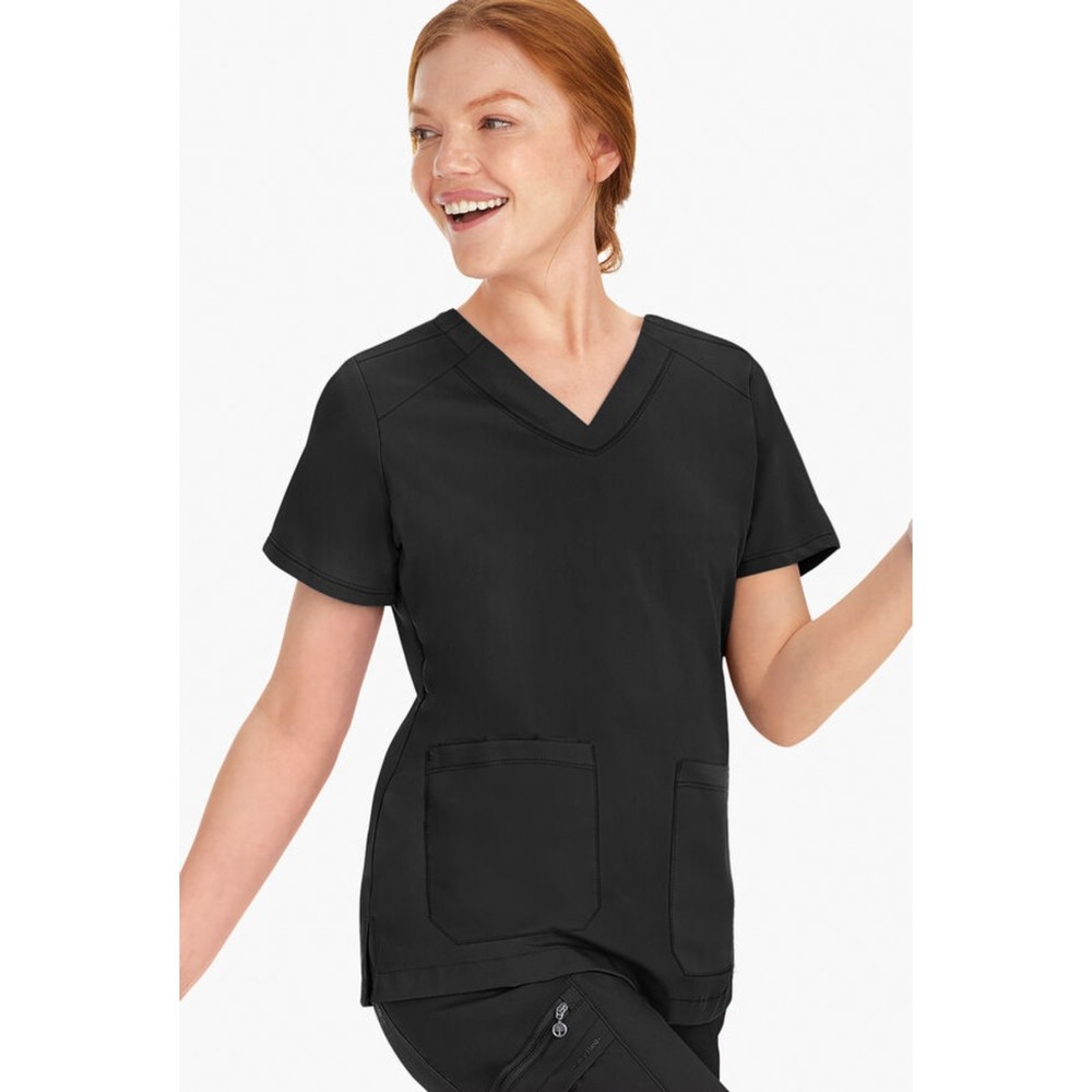 Purple Label Uniform Jane Top Black Large NWT